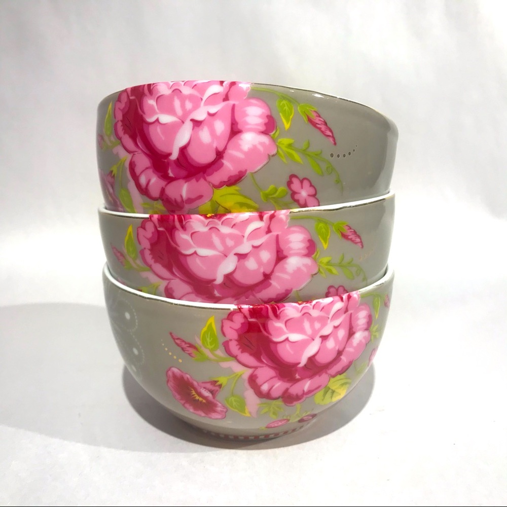 Pip Studio Amsterdam porcelain bowls X 3.